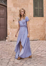 Load image into Gallery viewer, Daphne Easy Days Wrap Maxi Dress Lavender
