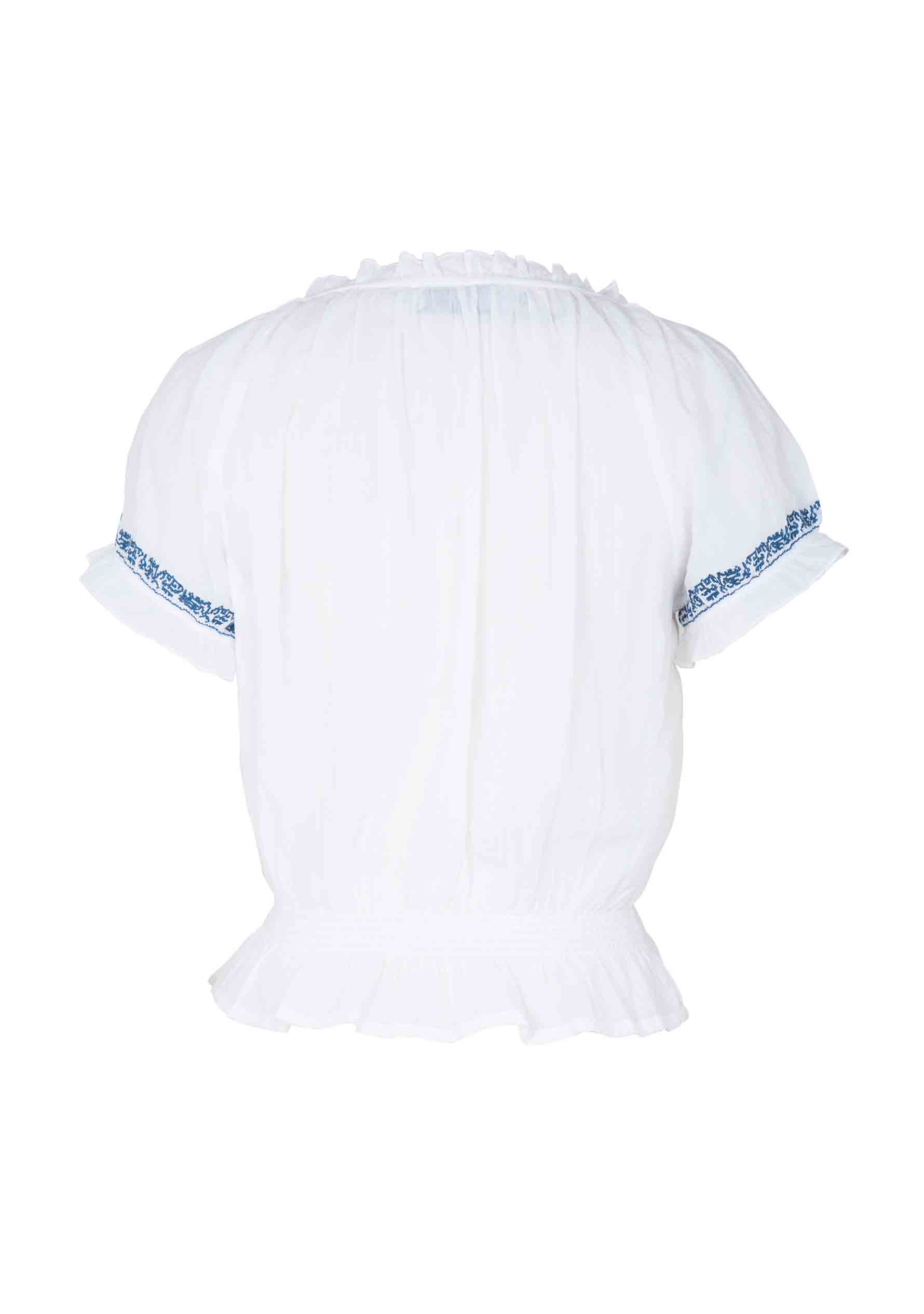 Ivy Embroidered Blouse White